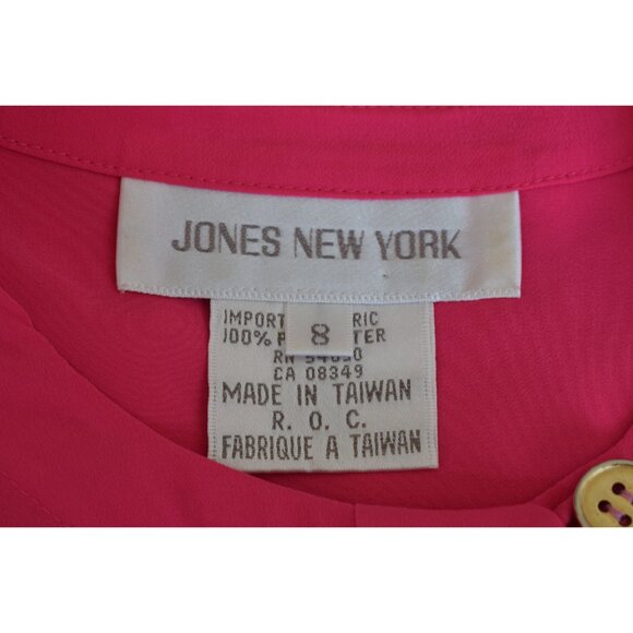 Vintage 80s Button‎ Polyester Blouse size 8 - Picture 8 of 10